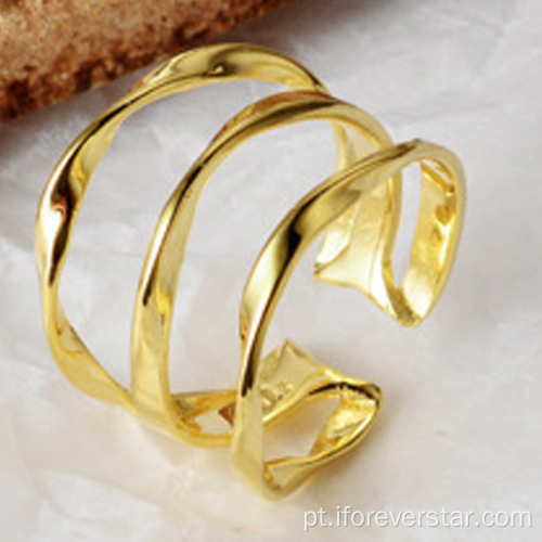 Silver Silver 925 Anéis As mulheres anéis banhados a ouro